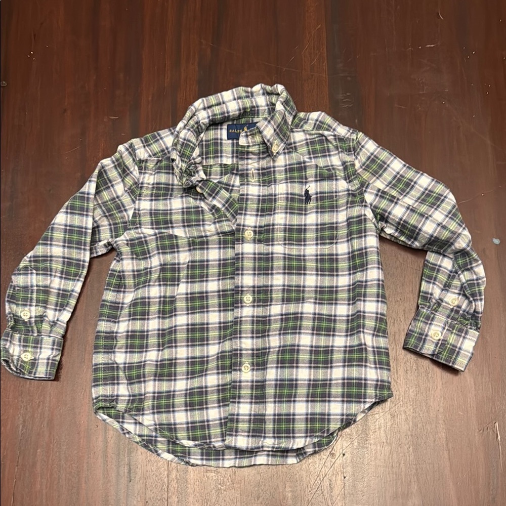 Ralph Lauren plaid cotton boys shirt size 3/3T